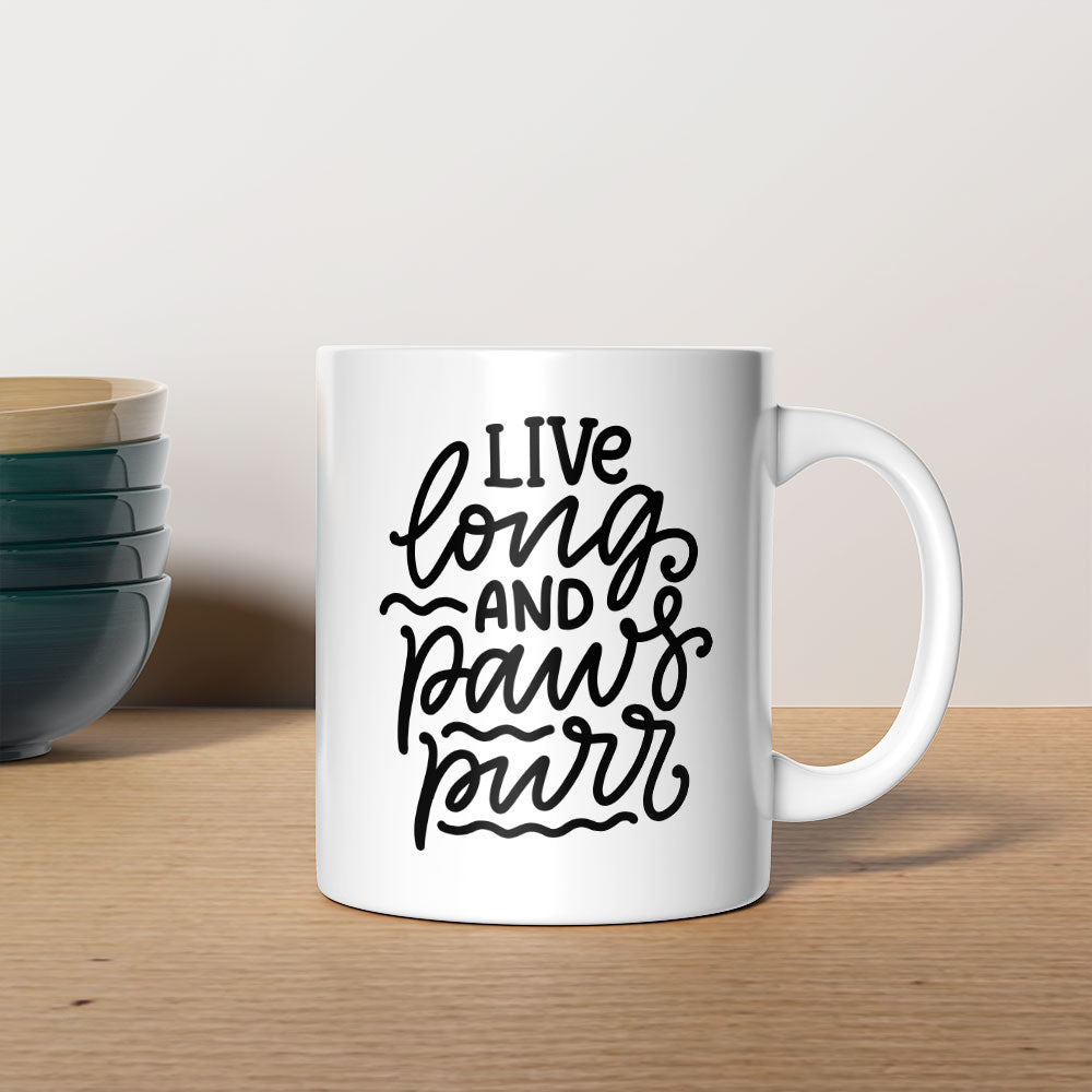 Live Long And Paws Purr Coffee Mug at $13.95 found at Personalizedpetlovergifts