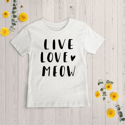 Live Love Meow Unisex T-Shirt at $22.95 found at Personalizedpetlovergifts