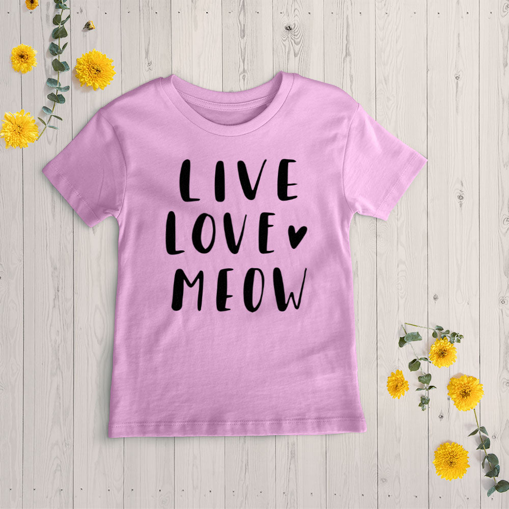 Live Love Meow Unisex T-Shirt at $22.95 found at Personalizedpetlovergifts