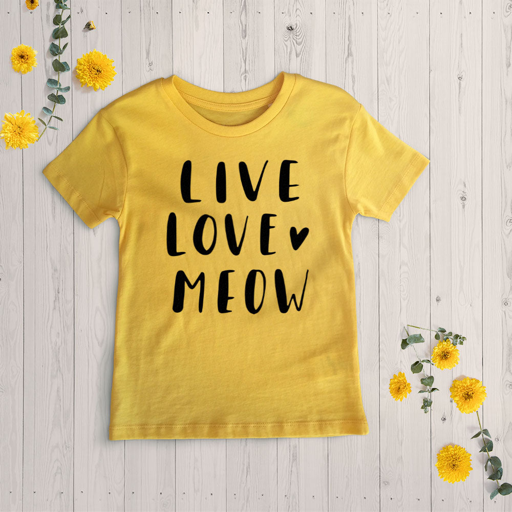 Live Love Meow Unisex T-Shirt at $22.95 found at Personalizedpetlovergifts