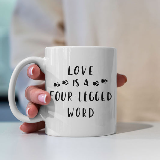 love rescued me pawprint Coffee Mug at $13.95 found at Personalizedpetlovergifts