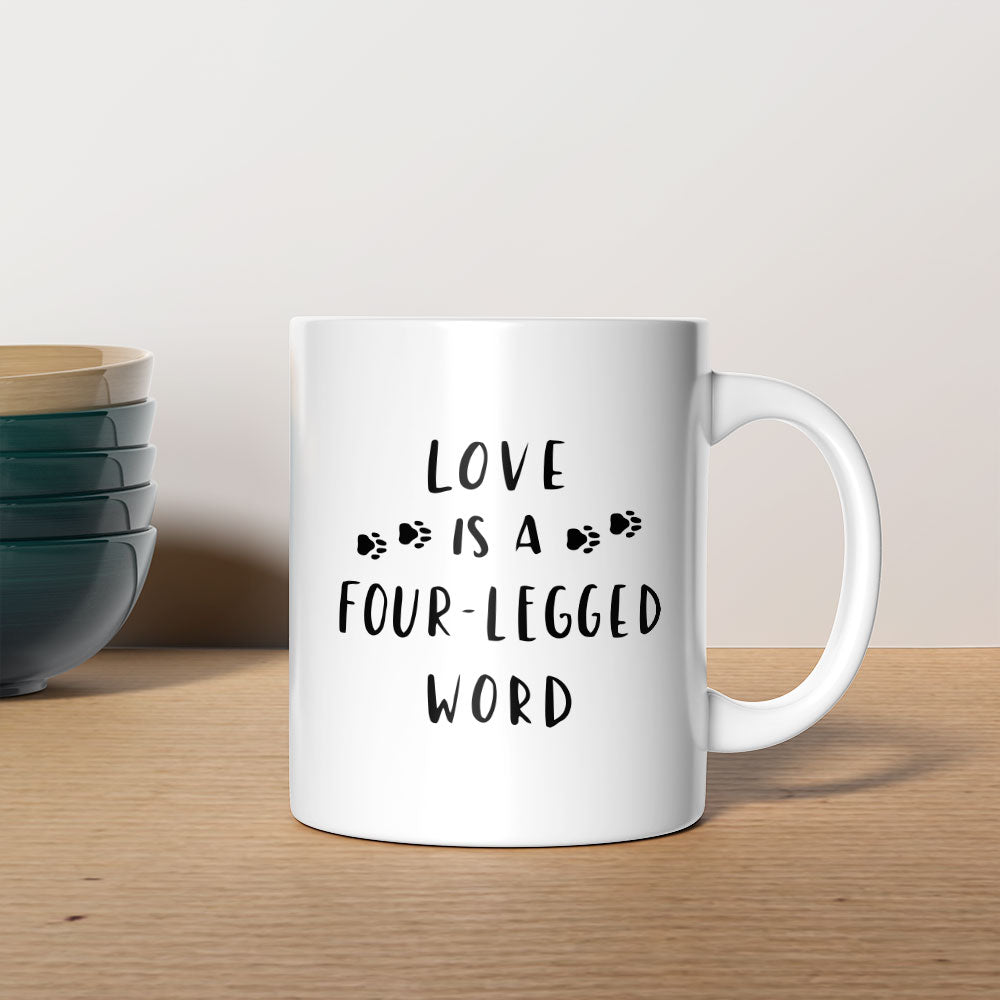 love rescued me pawprint Coffee Mug at $13.95 found at Personalizedpetlovergifts