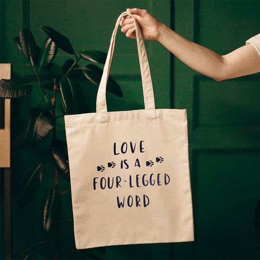 Love Is A Fur Legged Word With Galaxy Font Totes at $22.95 found at Personalizedpetlovergifts