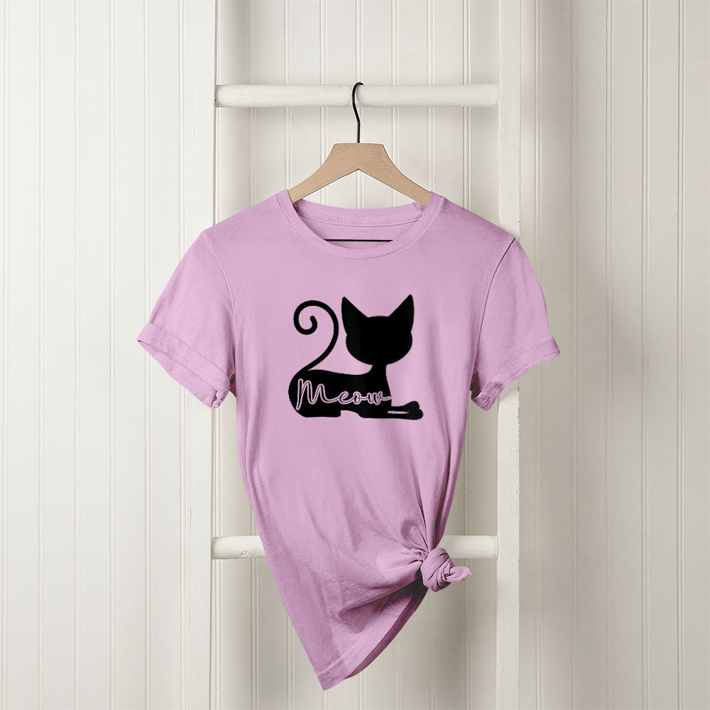 Meow In a Cat Silhouette Unisex T-Shirt at $22.95 found at Personalizedpetlovergifts