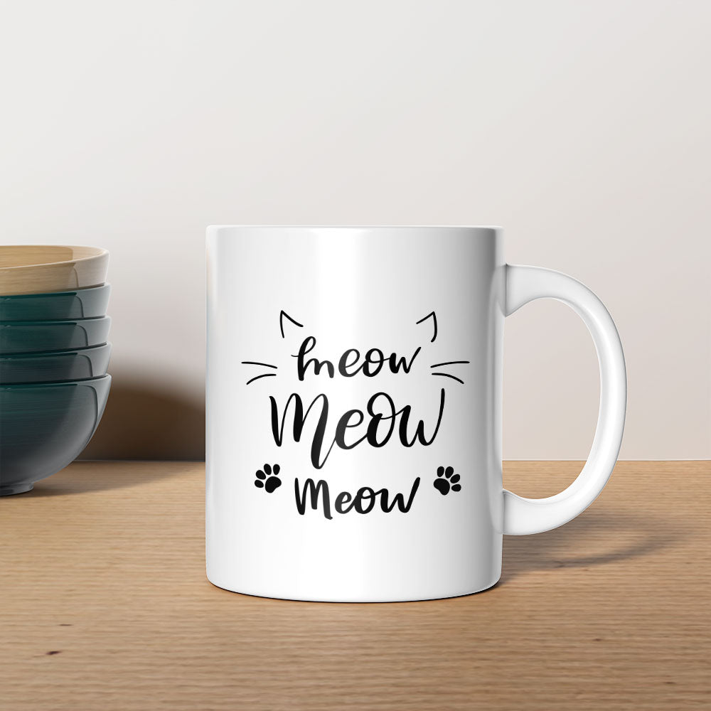 Meow Meow Coffee Mug at $13.95 found at Personalizedpetlovergifts