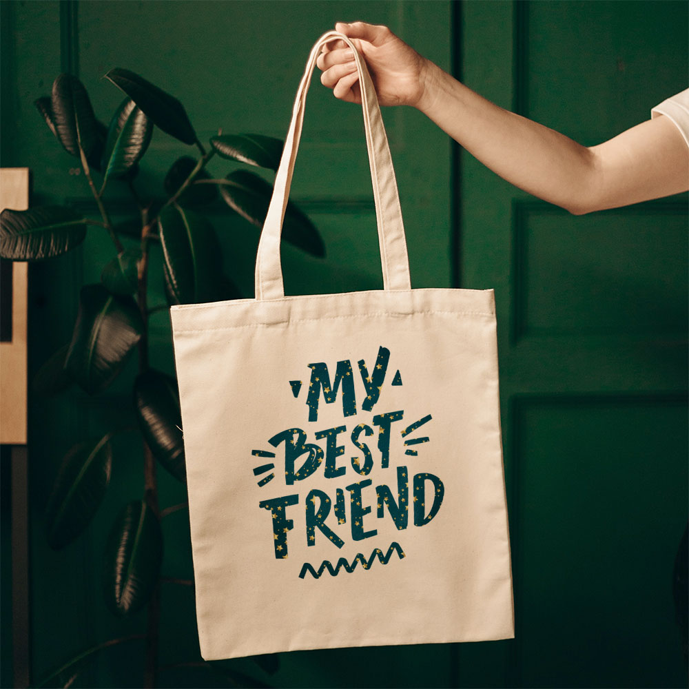 My Best Friend With Star Font Totes at $22.95 found at Personalizedpetlovergifts