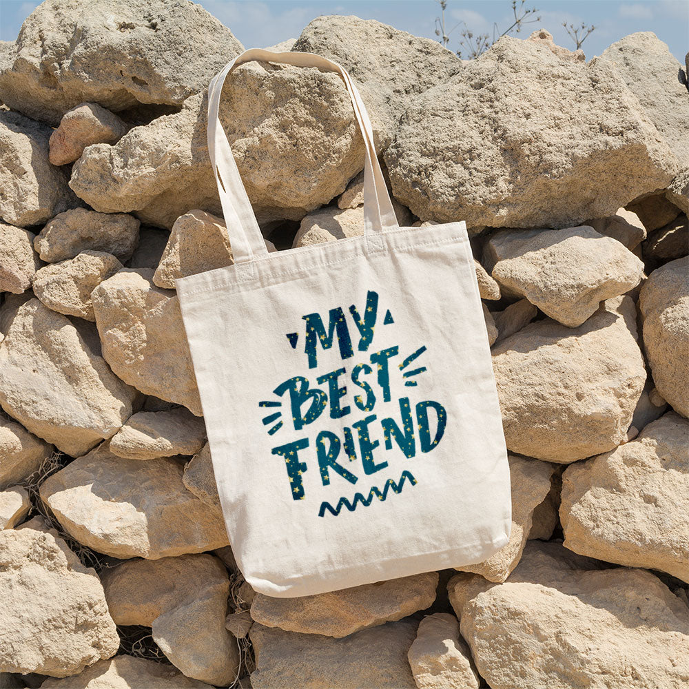 My Best Friend With Star Font Totes at $22.95 found at Personalizedpetlovergifts