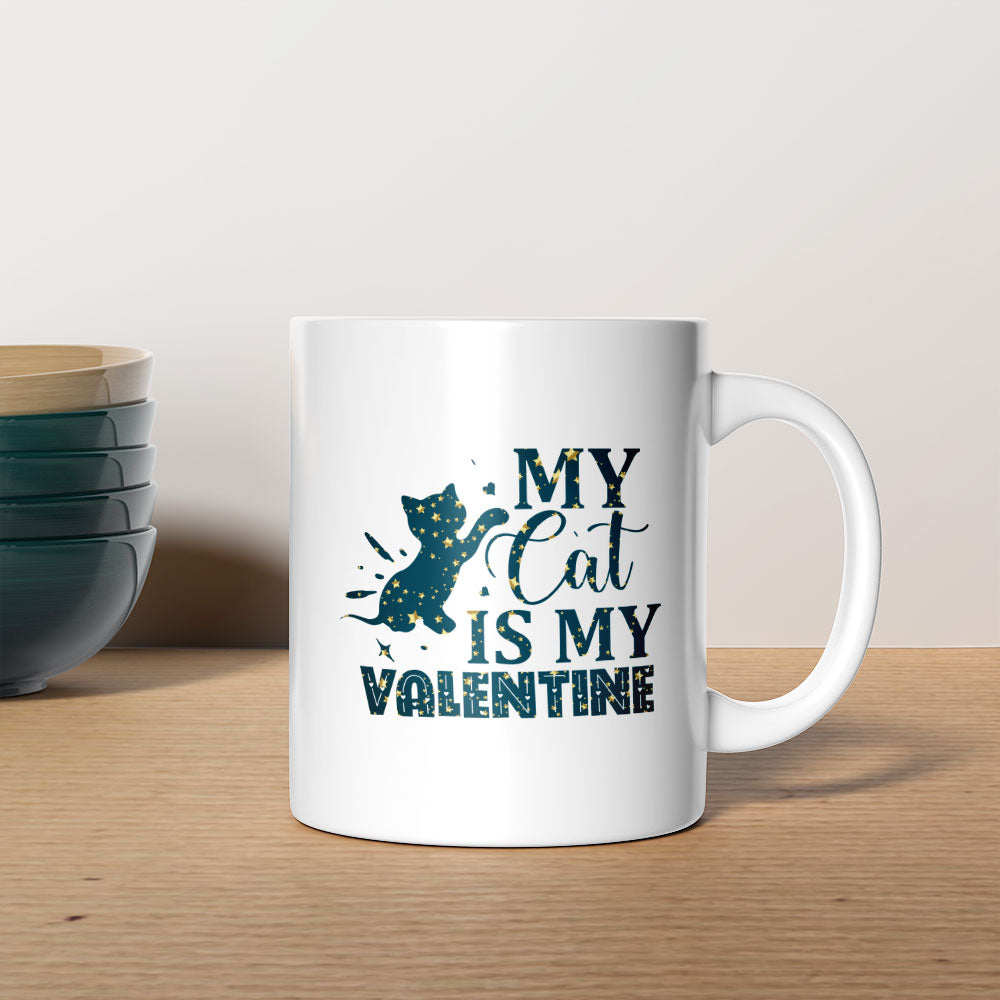 My Cat is My Valentine In Star Pattern Mug at $13.95 found at Personalizedpetlovergifts