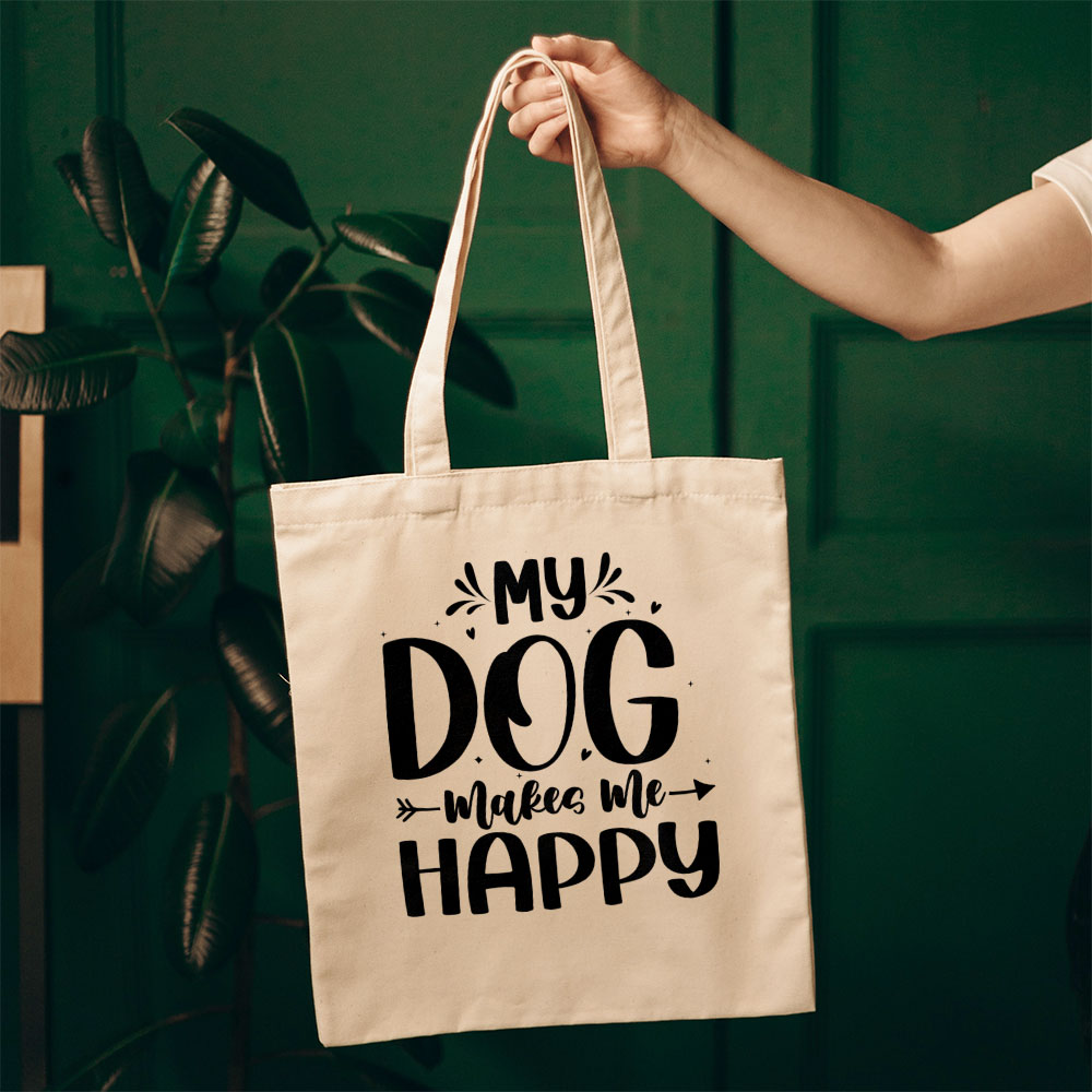 My Dog Makes Me Happy Totes at $22.95 found at Personalizedpetlovergifts