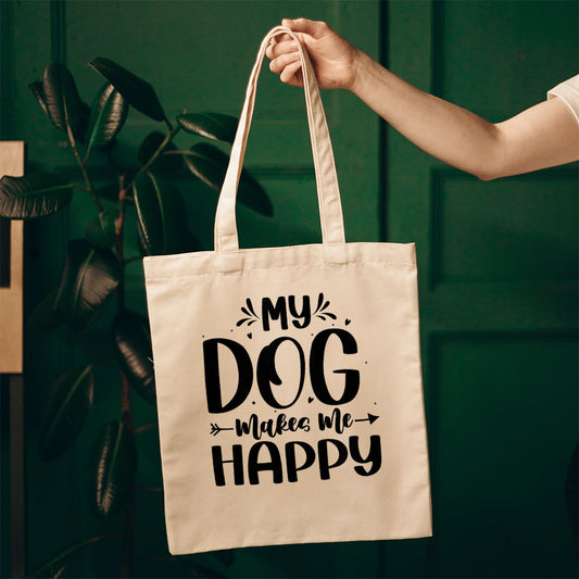 My Dog Makes Me Happy Totes at $22.95 found at Personalizedpetlovergifts