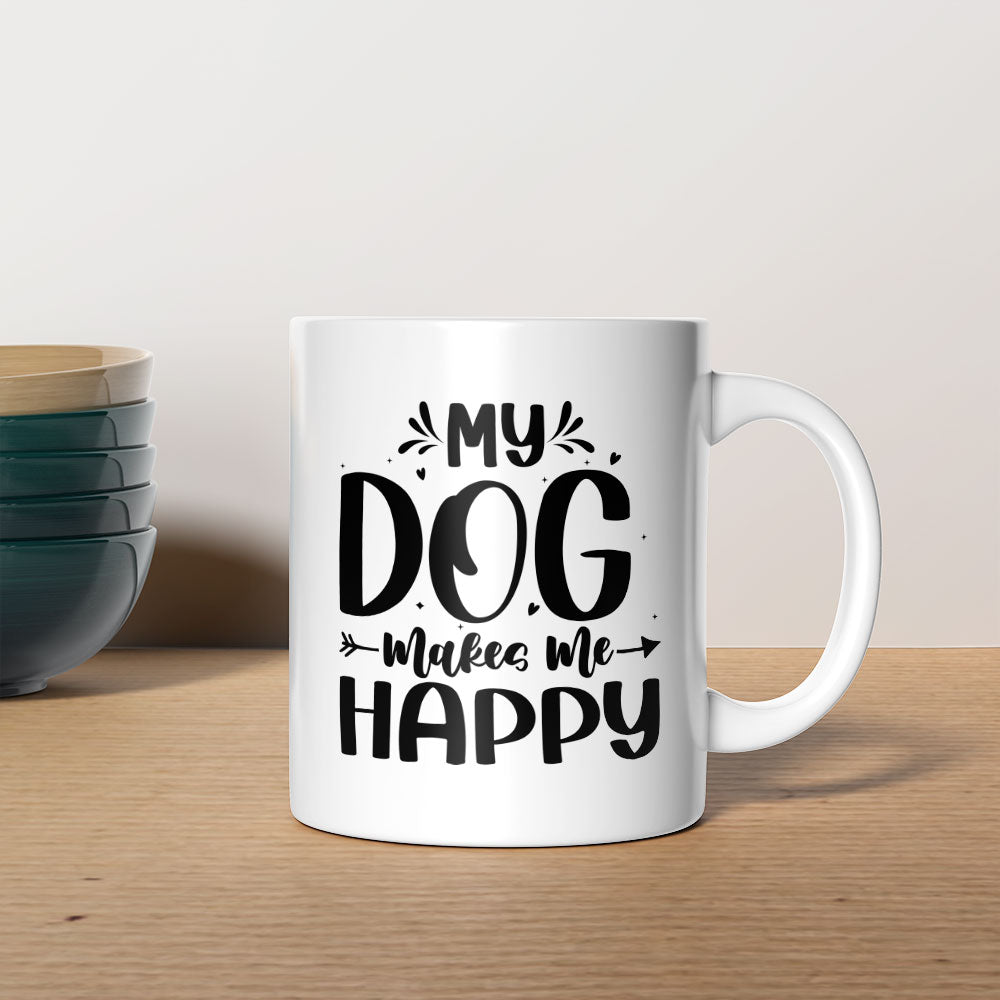 My Dog Makes Me Happy Mugs at $13.95 found at Personalizedpetlovergifts