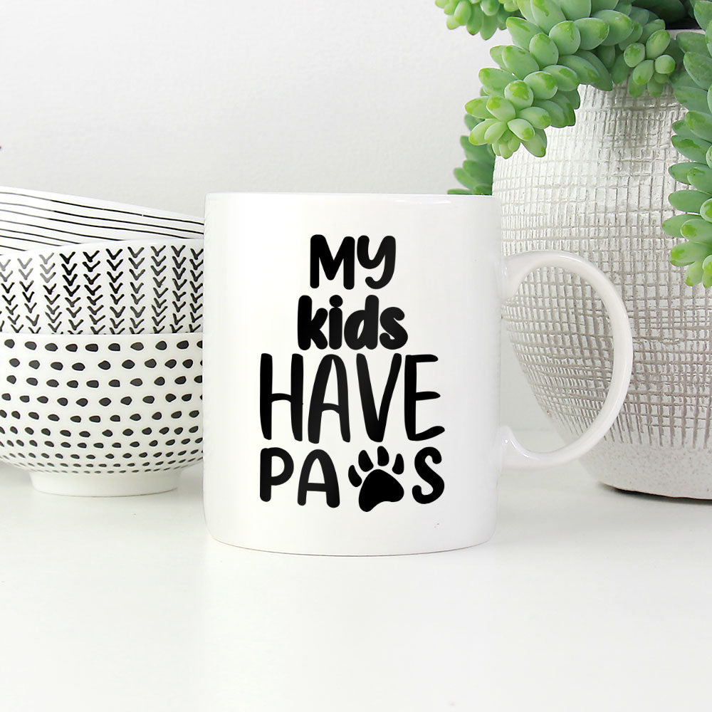 My Kids Have Paws Mugs at $13.95 found at Personalizedpetlovergifts