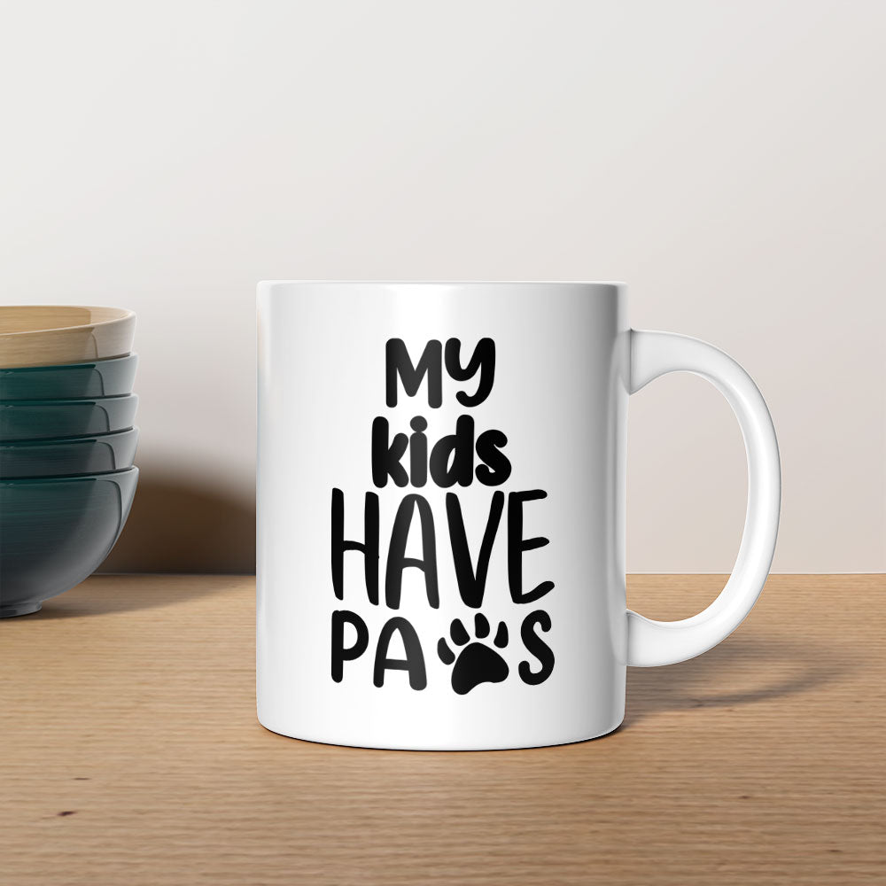 My Kids Have Paws Mugs at $13.95 found at Personalizedpetlovergifts