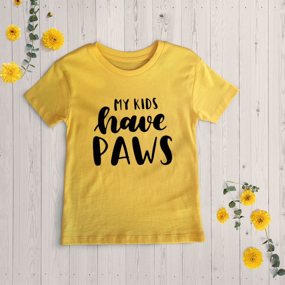 my kids have paws Unisex T-Shirt at $22.95 found at Personalizedpetlovergifts