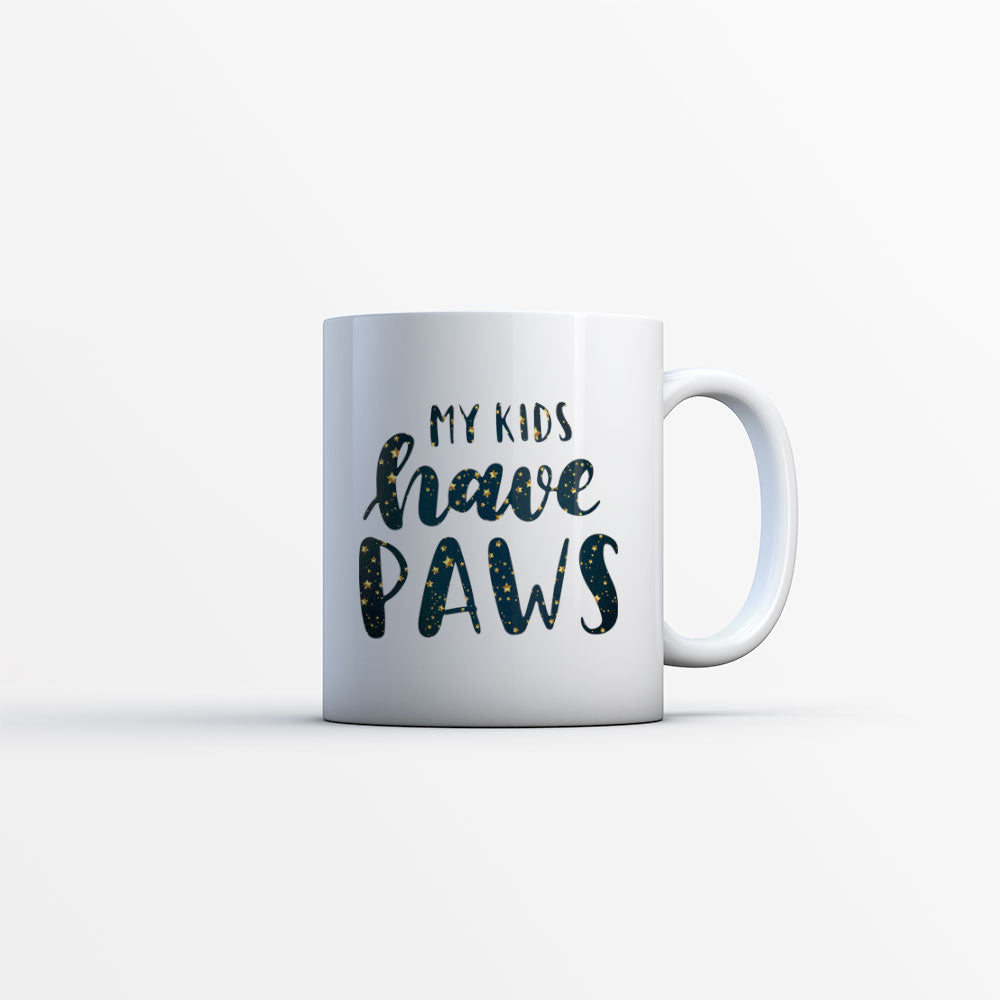 My Kids Have Paws In Star Pattern Mug at $13.95 found at Personalizedpetlovergifts