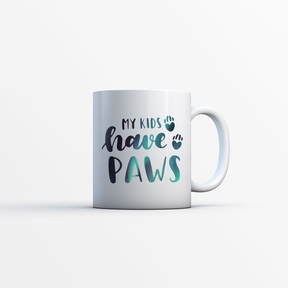 My Kids Have Paws With Hearts Mugs at $13.95 found at Personalizedpetlovergifts