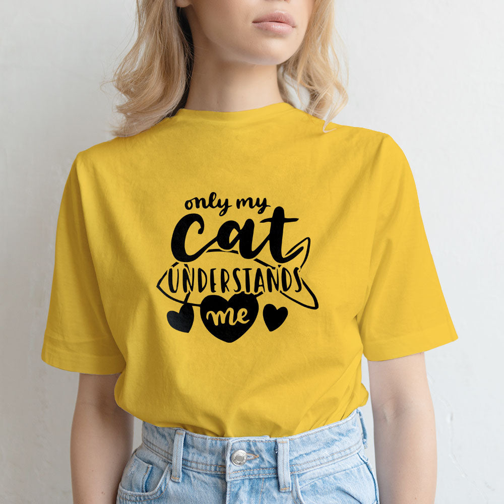 Only My Cat Understands Me Unisex T-Shirt at $22.95 found at Personalizedpetlovergifts