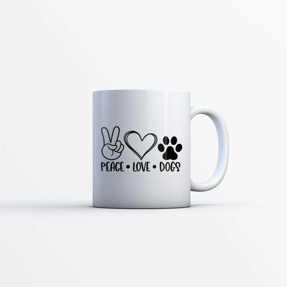 Peave Love Dogs Mugs at $13.95 found at Personalizedpetlovergifts