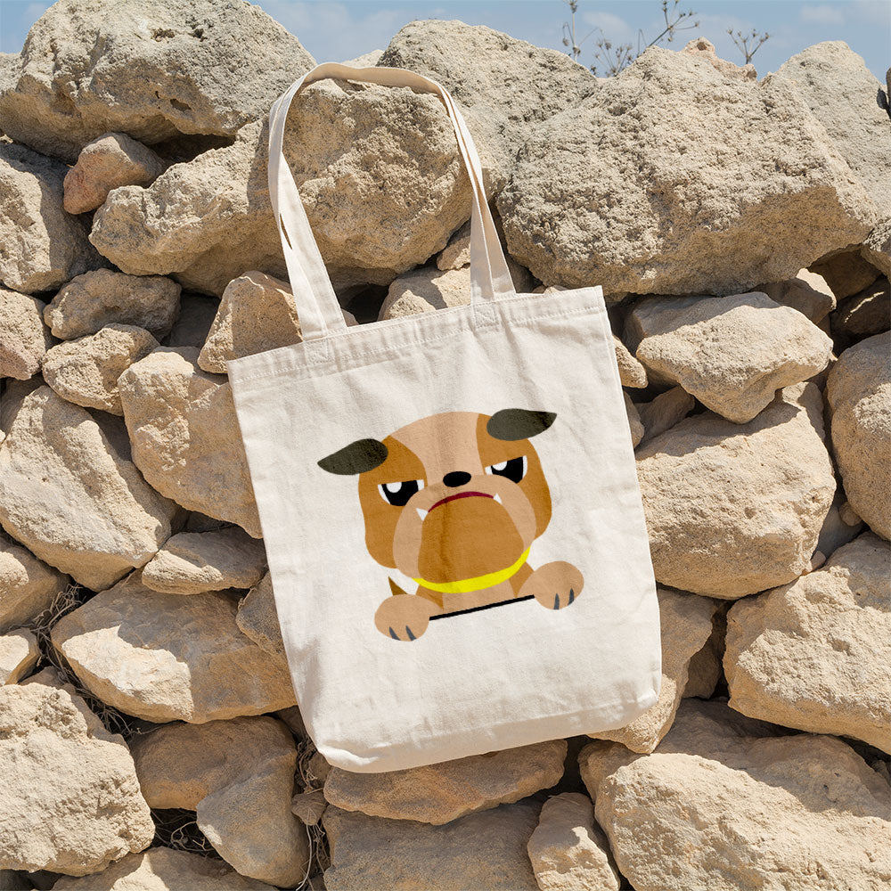 Peeking Angry Bulldog Totes at $22.95 found at Personalizedpetlovergifts