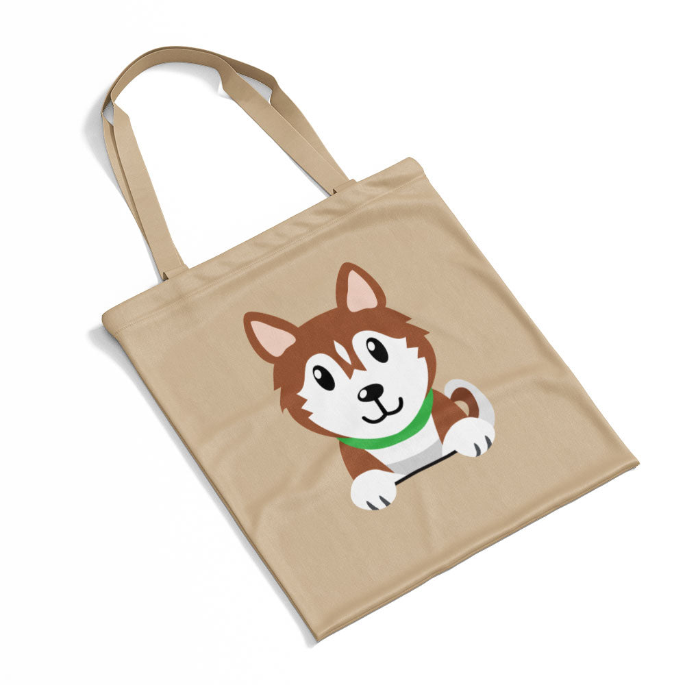 Peeking Brown Husky Totes at $22.95 found at Personalizedpetlovergifts