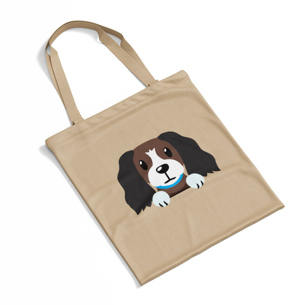 Peeking Brown Spaniel Totes at $22.95 found at Personalizedpetlovergifts