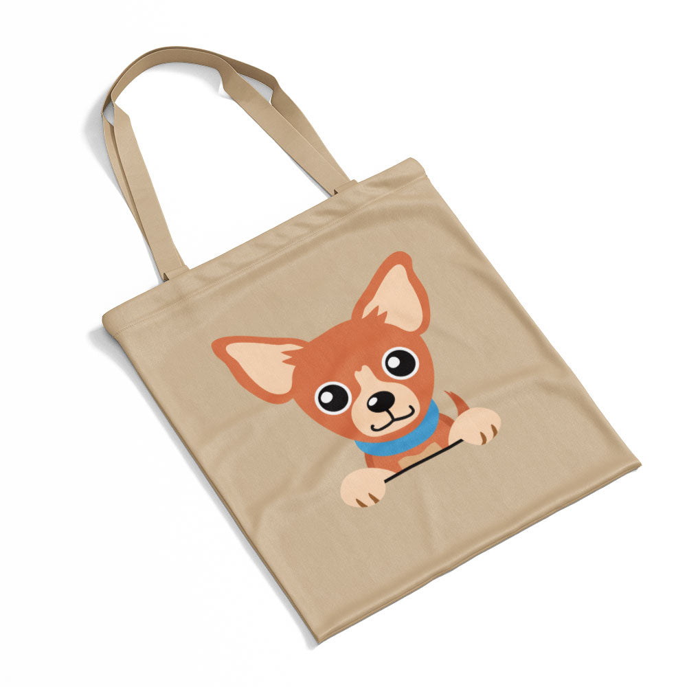 Peeking Chihuahua Totes at $22.95 found at Personalizedpetlovergifts