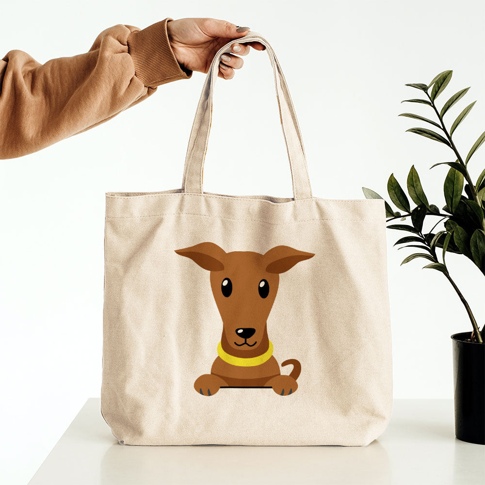 Peeking Doberman Tan Totes at $22.95 found at Personalizedpetlovergifts