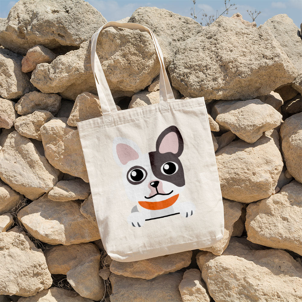 Peeking French Bulldog Puppy Totes at $22.95 found at Personalizedpetlovergifts