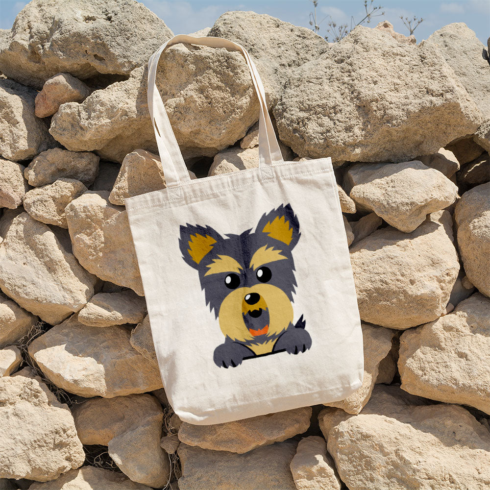 Peeking Fuzzy Black Dog Totes at $22.95 found at Personalizedpetlovergifts