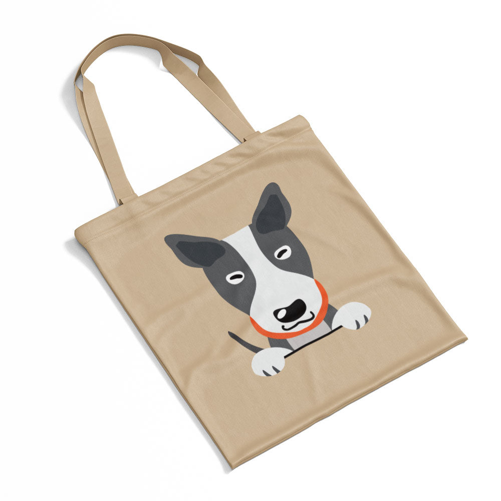 Peeking Grey Puppy Totes at $22.95 found at Personalizedpetlovergifts