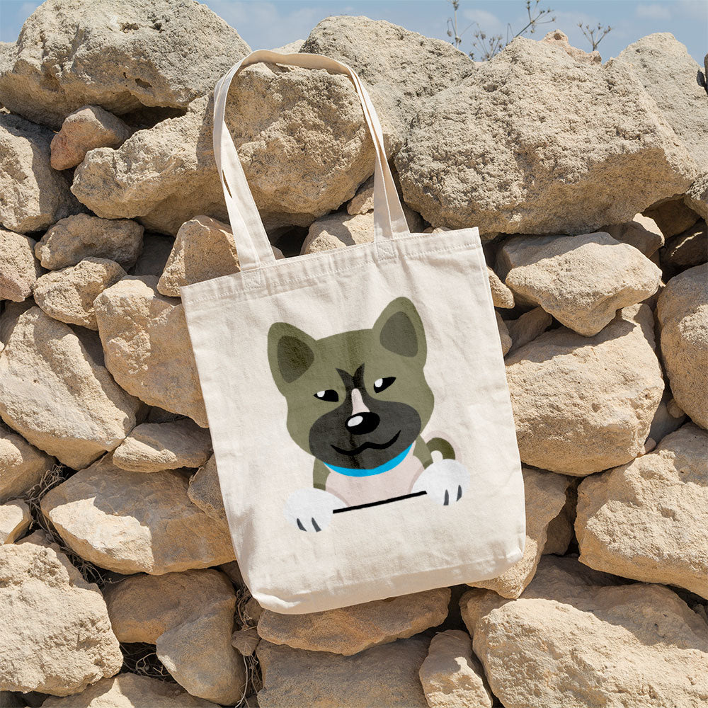 Peeking Grey Shiba Totes at $22.95 found at Personalizedpetlovergifts