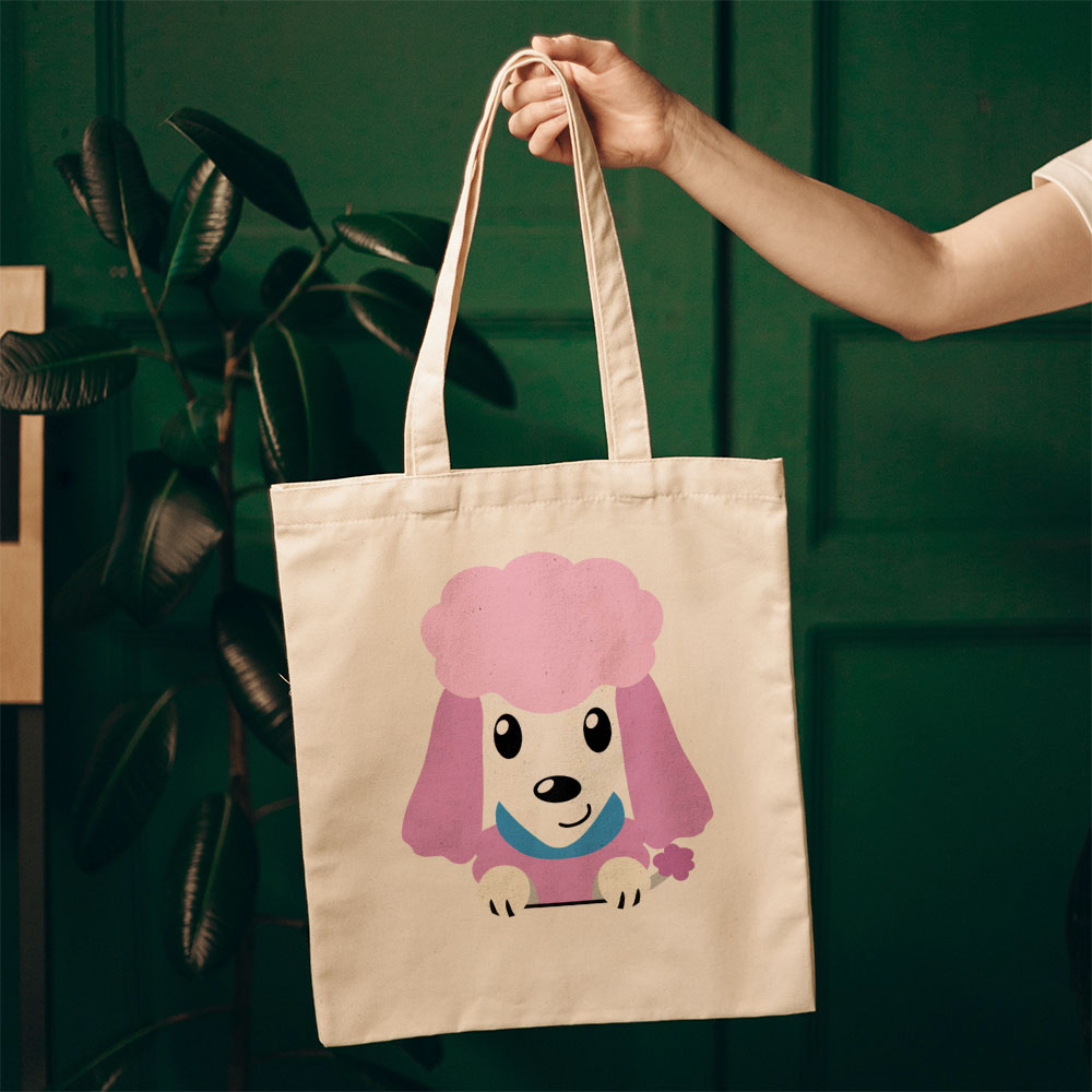 Peeking Pink Poodle Totes at $22.95 found at Personalizedpetlovergifts