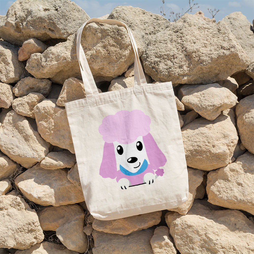 Peeking Pink Poodle Totes at $22.95 found at Personalizedpetlovergifts