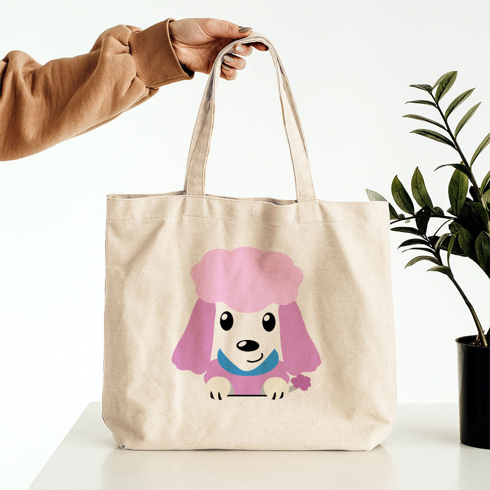 Peeking Pink Poodle Totes at $22.95 found at Personalizedpetlovergifts