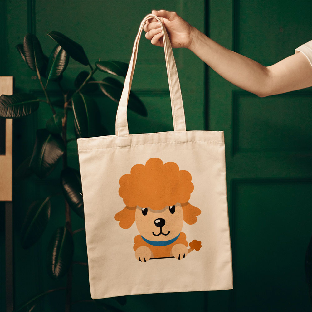 Peeking Poodle Dog Totes at $22.95 found at Personalizedpetlovergifts