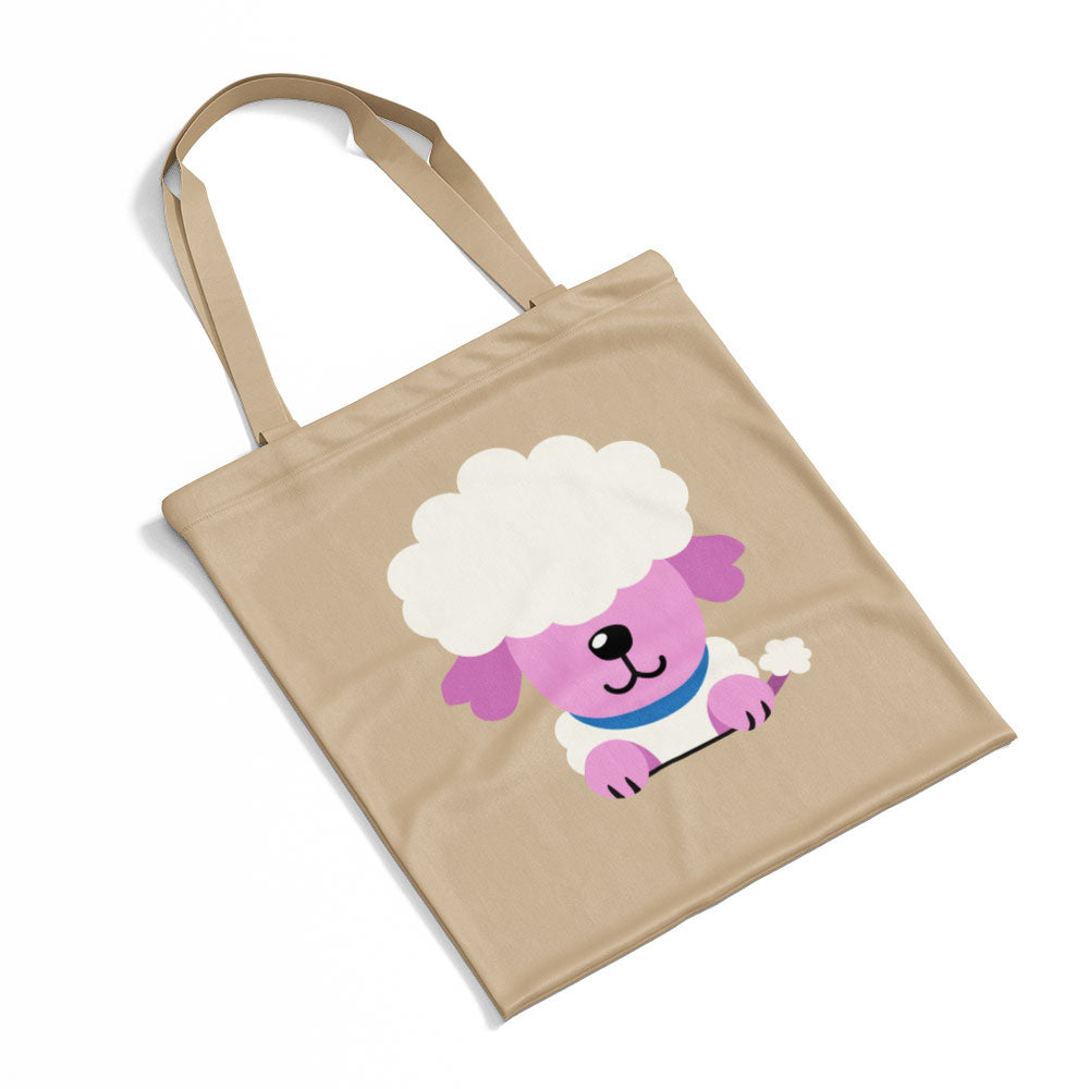 Peeking Poodle No Eyes Totes at $22.95 found at Personalizedpetlovergifts