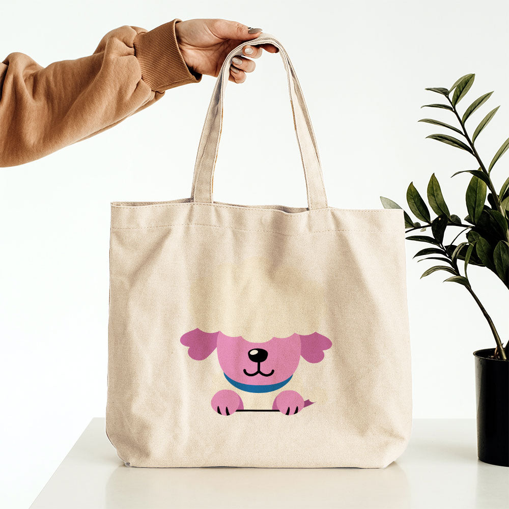 Peeking Poodle No Eyes Totes at $22.95 found at Personalizedpetlovergifts