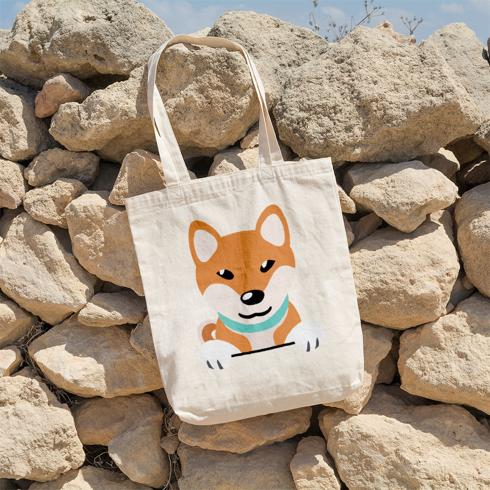 Peeking Shiba Totes at $22.95 found at Personalizedpetlovergifts