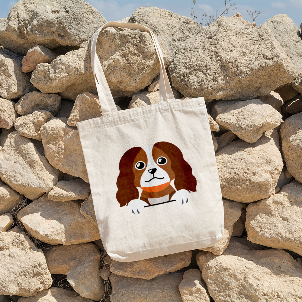 Peeking Spaniel Puppy Totes at $22.95 found at Personalizedpetlovergifts