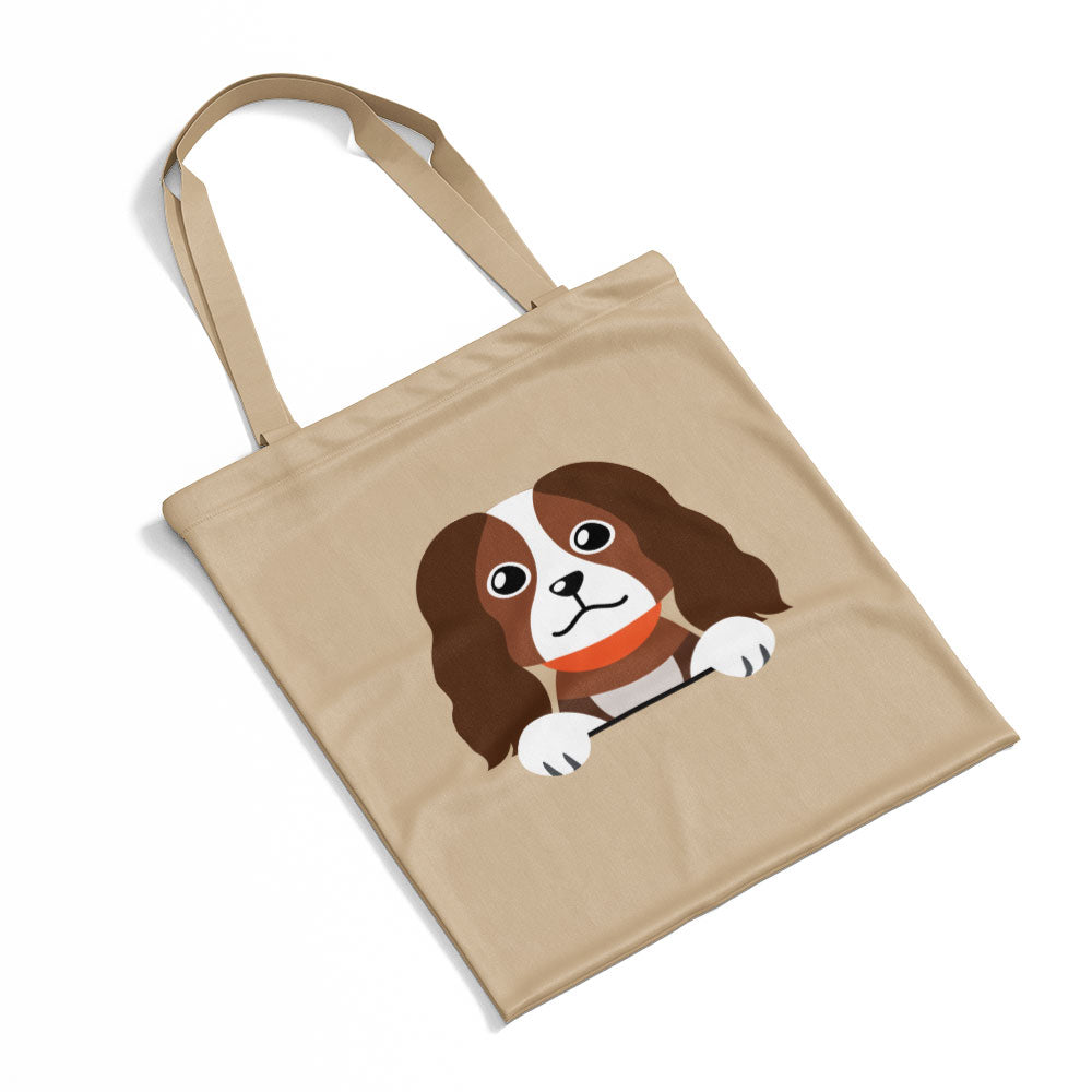 Peeking Spaniel Puppy Totes at $22.95 found at Personalizedpetlovergifts