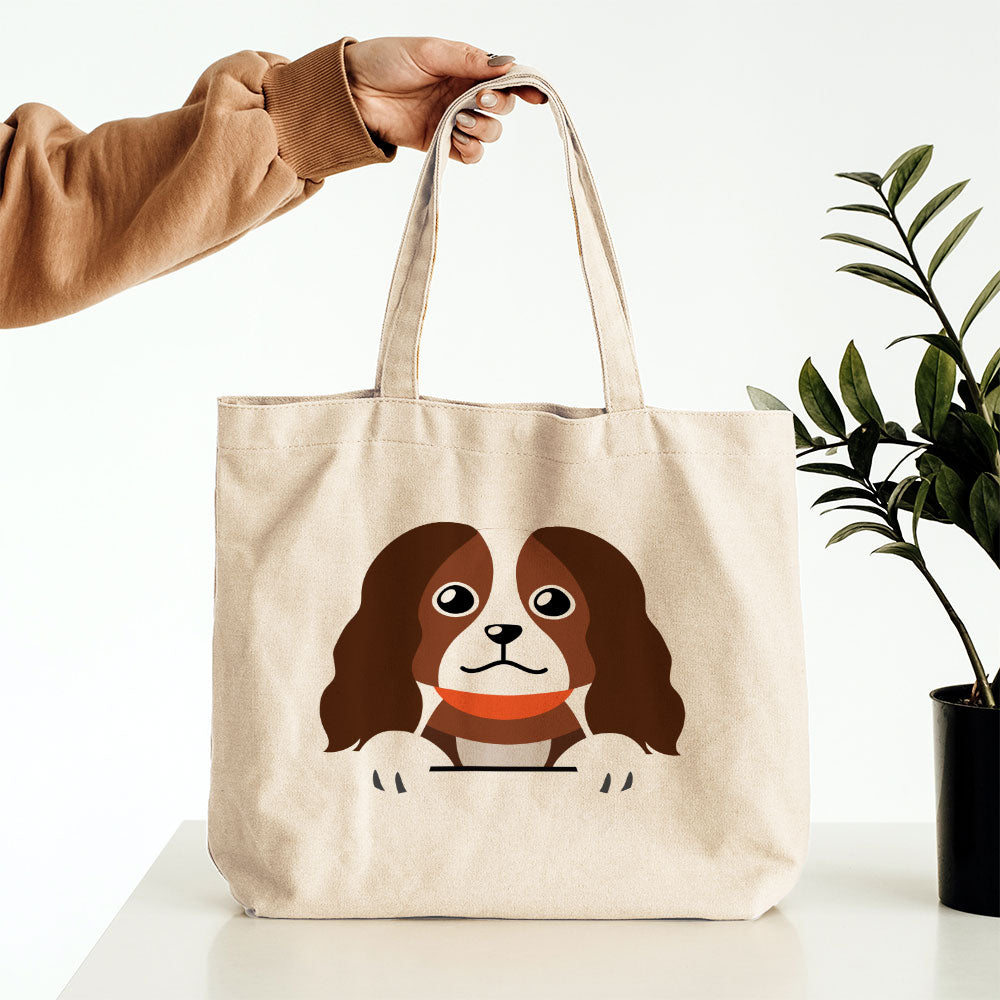 Peeking Spaniel Puppy Totes at $22.95 found at Personalizedpetlovergifts