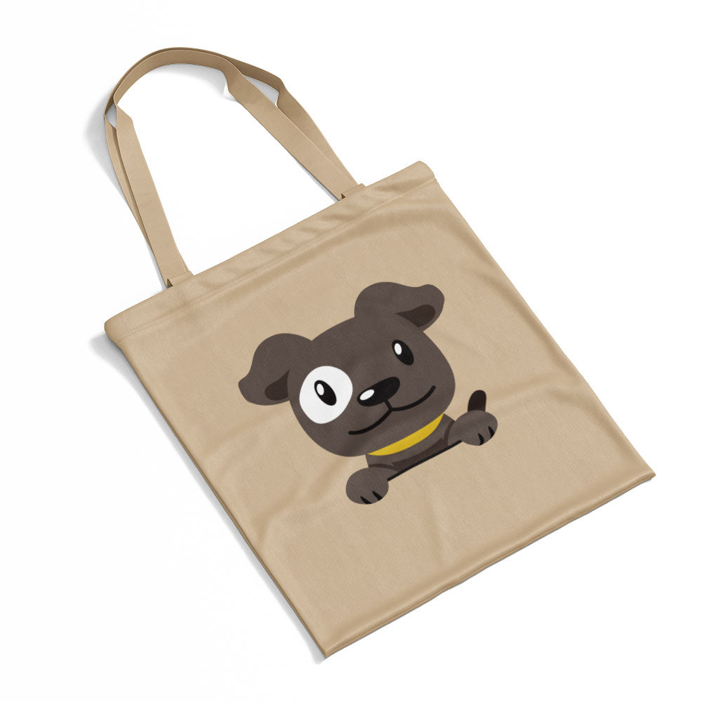 Peeking White Eyed Puppy Totes at $22.95 found at Personalizedpetlovergifts