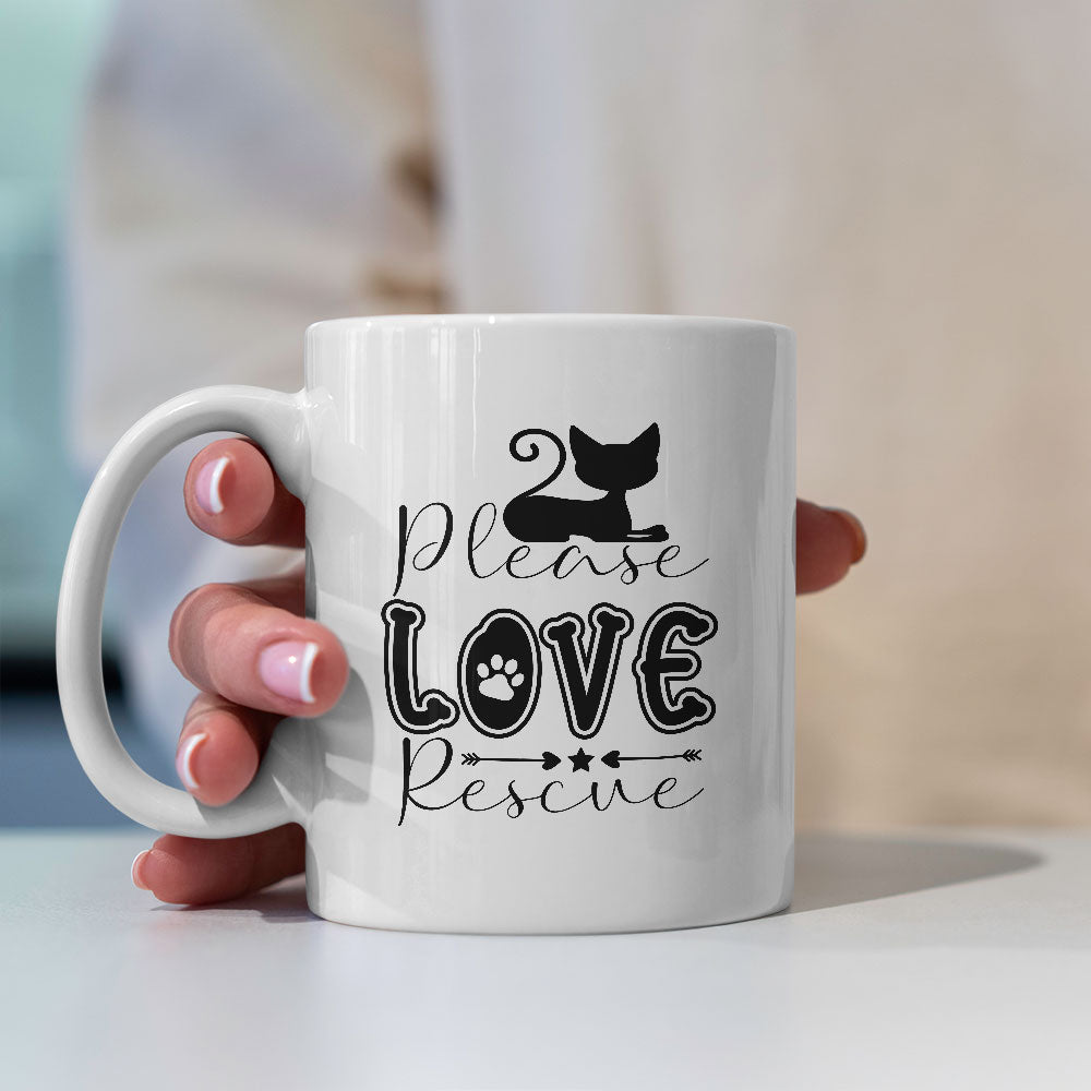 Please Love Rescue Coffee Mug at $13.95 found at Personalizedpetlovergifts