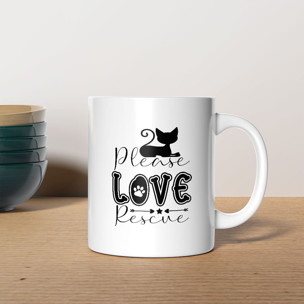 Please Love Rescue Coffee Mug at $13.95 found at Personalizedpetlovergifts