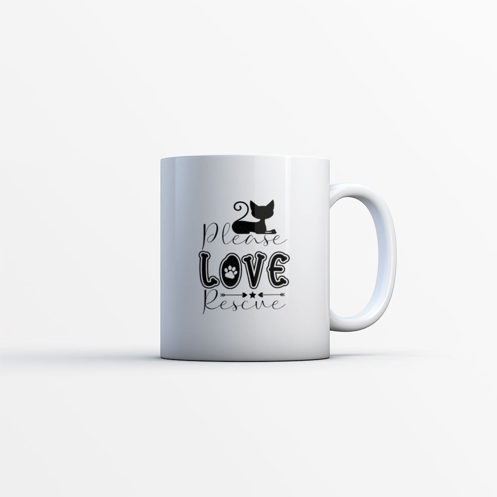 Please Love Rescue Coffee Mug at $13.95 found at Personalizedpetlovergifts