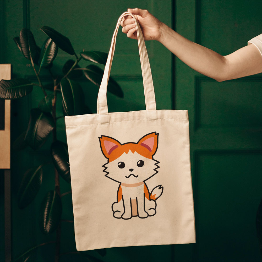 Puppy White Orange Dog Totes at $22.95 found at Personalizedpetlovergifts