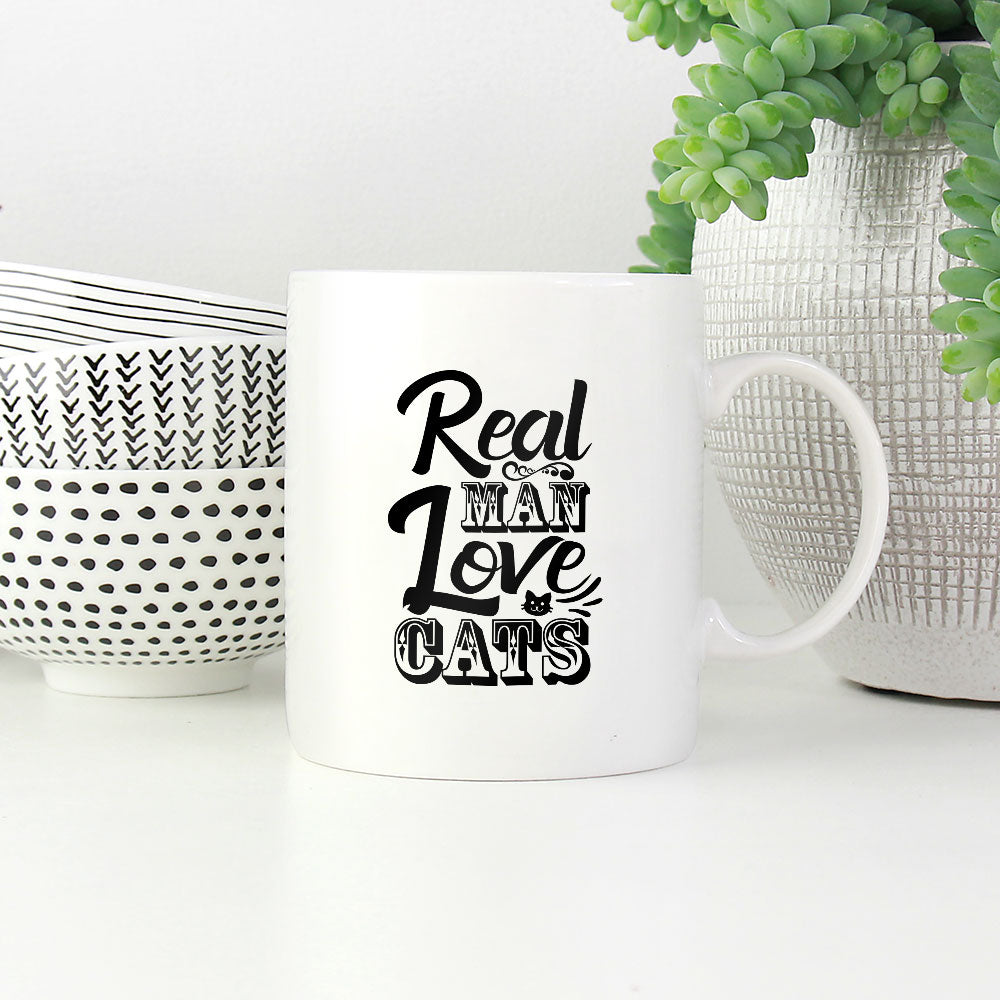 Real Man Love Cats Coffee Mug at $13.95 found at Personalizedpetlovergifts