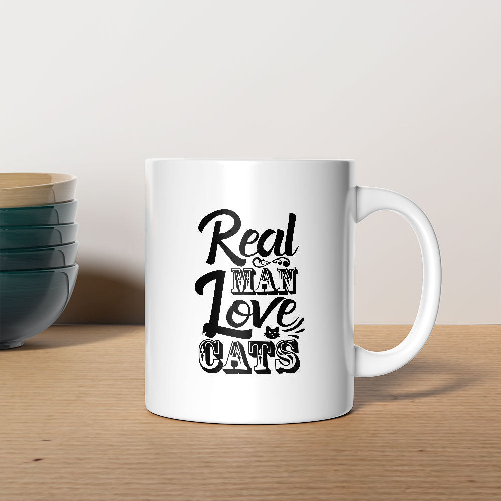 Real Man Love Cats Coffee Mug at $13.95 found at Personalizedpetlovergifts