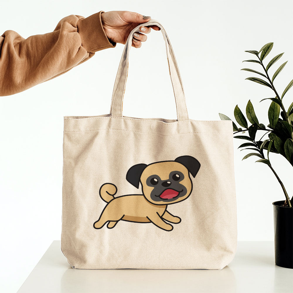 Running Pug Puppy Totes at $22.95 found at Personalizedpetlovergifts