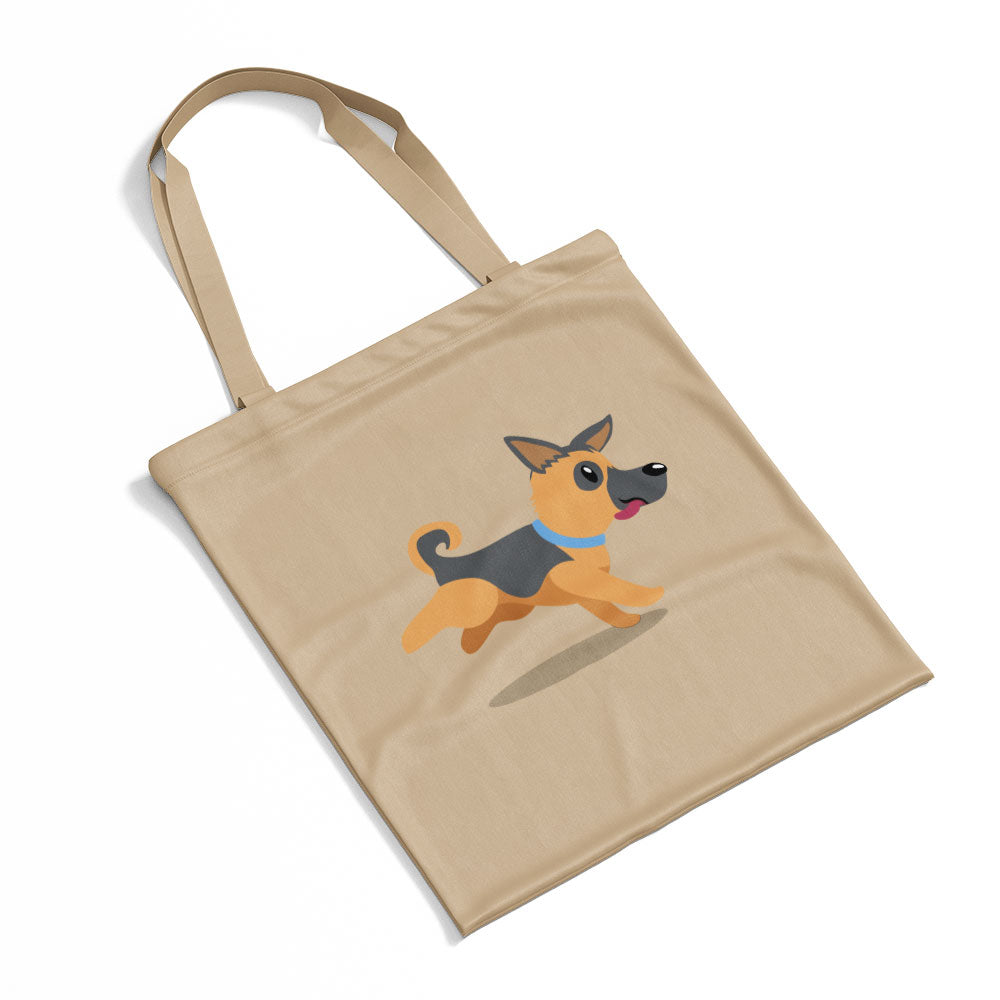 Running Shepard Puppy Totes at $22.95 found at Personalizedpetlovergifts